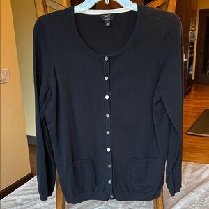 Talbots Black Women's Pima Cotton Sweater